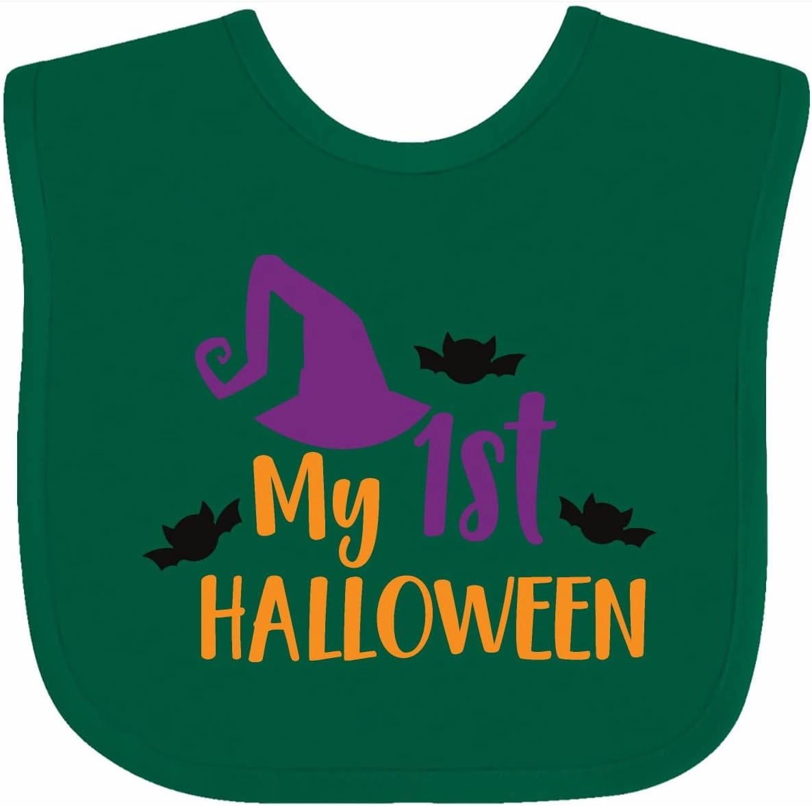 inktastic My First Halloween, Witch Hat, Pointy Hat, Bats Baby Bib