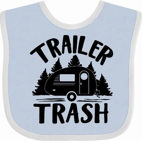 inktastic Trailer Trash- Camping Humor Baby Bib