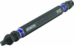 IRWIN Tools IWAF34DEPH2SQ2 Impact Performance Series Double-Ended Screwdriver Number-2 Phillips Power Bit, 4-Inch