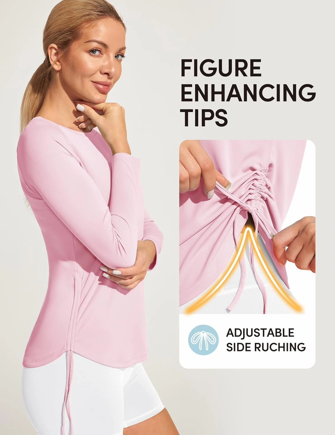 IUGA Rash Guard for Women UPF 50  Long Sleeve Sun Shirts Swim Shirts for Women Lightweight UV Protection Shirts Hiking Tops