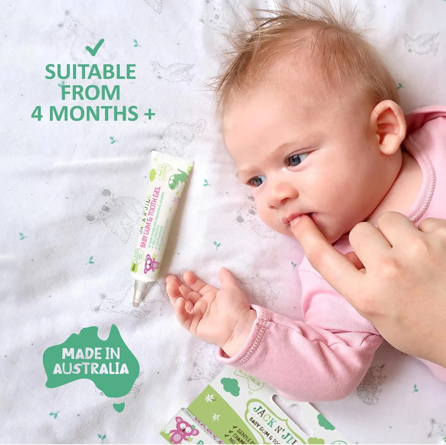 Jack N' Jill Baby Gum and Tooth Gel - Natural Teething Relief, Gentle Formula with Chamomile and Calendula, No Added Sugars or Colors, Suitable for 4 Months and Up - 15g (3 Pack)