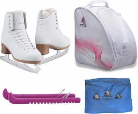 Jackson Ultima Figure Ice Skates for Women and Girls Bundle with Jackson Skate Bag, Guardog Skate Guards, Towel - JUST LAUNCHED 2024
