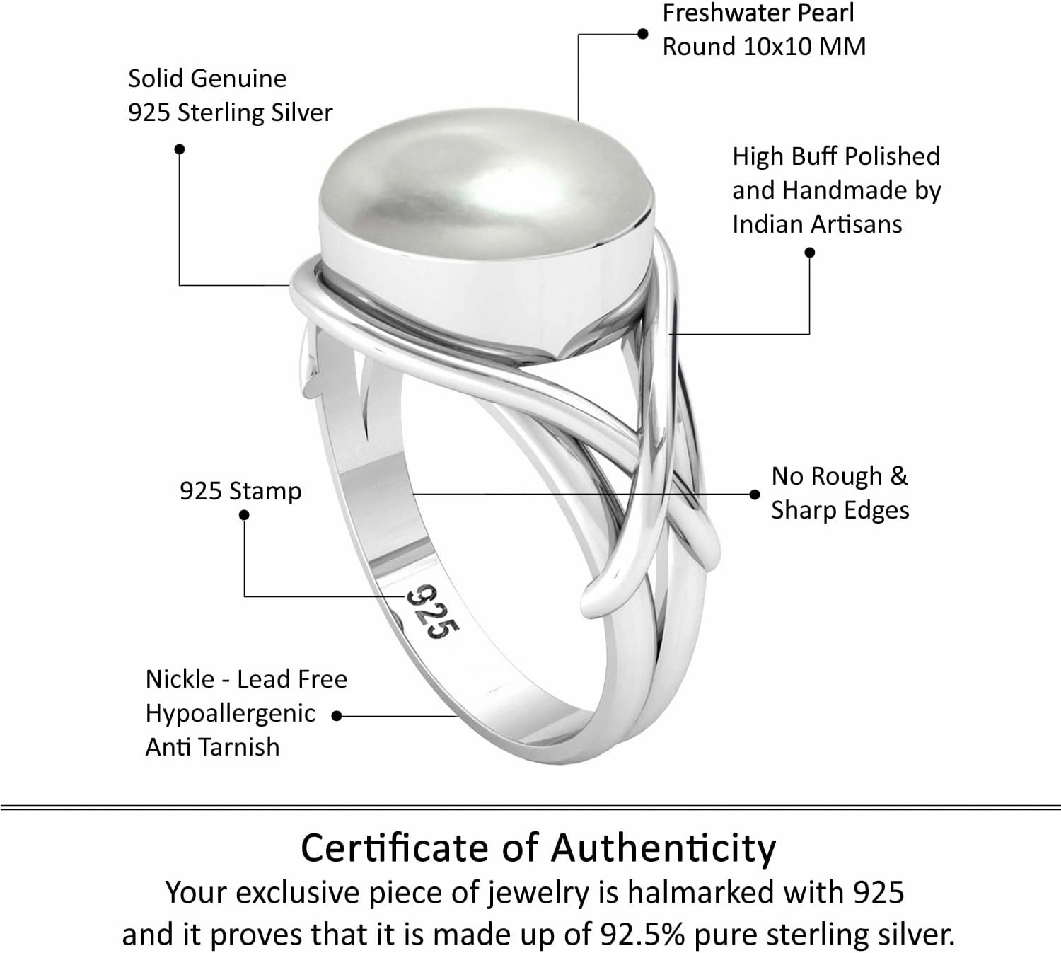 JEWELOPORIUM 925 Sterling Silver Ring For Women Carnelian Abalone Shell Created Sapphire Amber Amethyst Gemstone Jewelry Boho Silver Ring Gift On Friendship Day Ha