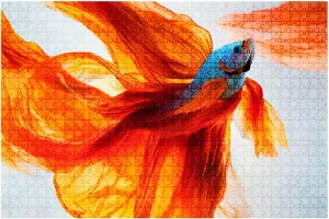 Jigsaw Puzzles 1000 Pieces for Adult Betta Fighting Fish Puzzle Game for Family Wooden Puzzle Toy Educational Games Puzzles for Home Decor