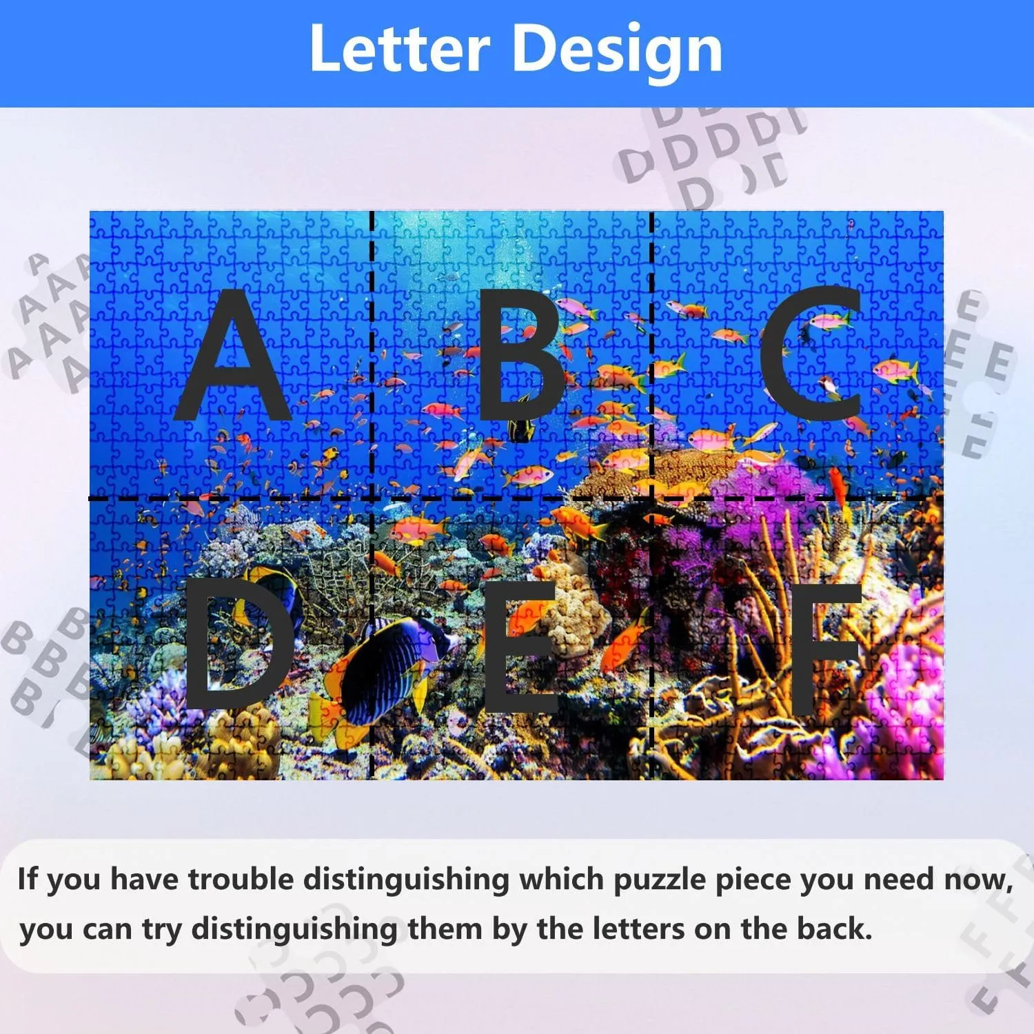 Jigsaw Puzzles 1000 Pieces for Adult Coral Diving Tropical Fish Puzzle Game for Family Wooden Puzzle Toy Educational Games Puzzles for Home Decor