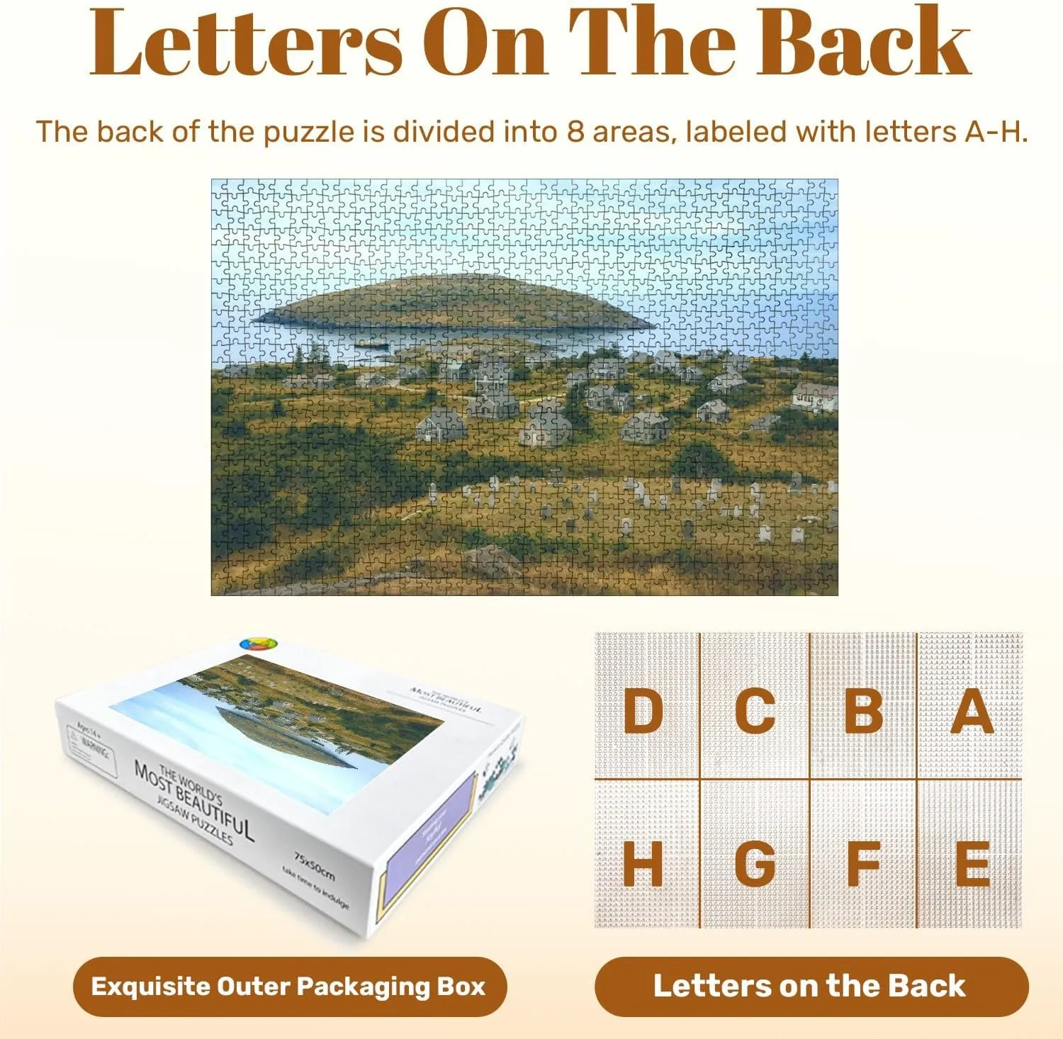 Jigsaw Puzzles 1000 Pieces for Adult View Remote Monhegan Island Maine Puzzle Game for Family Wooden Puzzle Toy Educational Games Puzzles for Home Decor