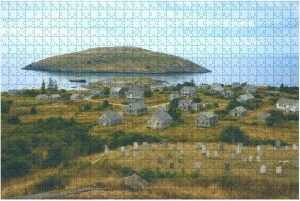 Jigsaw Puzzles 1000 Pieces for Adult View Remote Monhegan Island Maine Puzzle Game for Family Wooden Puzzle Toy Educational Games Puzzles for Home Decor