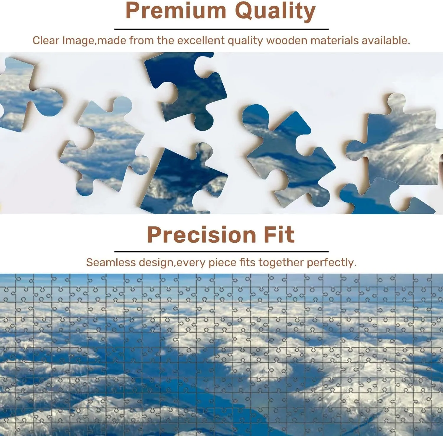 Jigsaw Puzzles 500 Pieces for Adult Aerial Views Rocky Mountains Surrounding Canmore Alberta Puzzle Game for Family Wooden Puzzle Toy Educational Games Puzzles for Home Decor