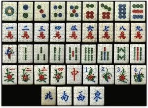 Jigsaw Puzzles 500 Pieces for Adult Mahjong Tiles Puzzle Game for Family Wooden Puzzle Toy Educational Games Puzzles for Home Decor