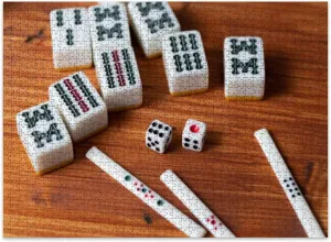 Jigsaw Puzzles 500 Pieces for Adult Playing Mahjong Puzzle Game for Family Wooden Puzzle Toy Educational Games Puzzles for Home Decor