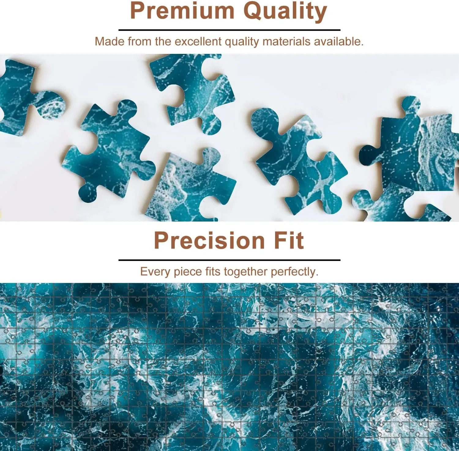 Jigsaw Puzzles 500 Pieces for Adult Wave Formation Adriatic Sea Puzzle Game for Family Wooden Puzzle Toy Educational Games Puzzles for Home Decor