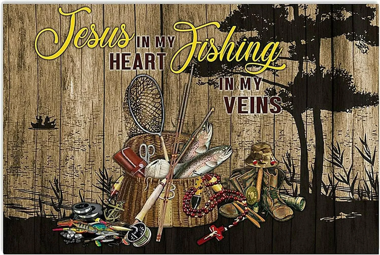 Jigsaw Puzzles Puzzle Fishing 520 Piece Adult Game Props Farm Western Painting Art Farmer for Women Men 20.5x15 Inch