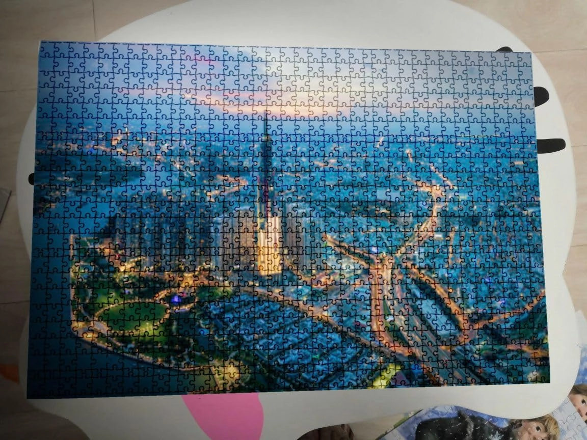 Jigsaw Puzzles 1000 Pieces for Adult Beautiful View Photo Saigon Ho Minh City Puzzle Game for Family Wooden Puzzle Toy Educational Games Puzzles for Home Decor