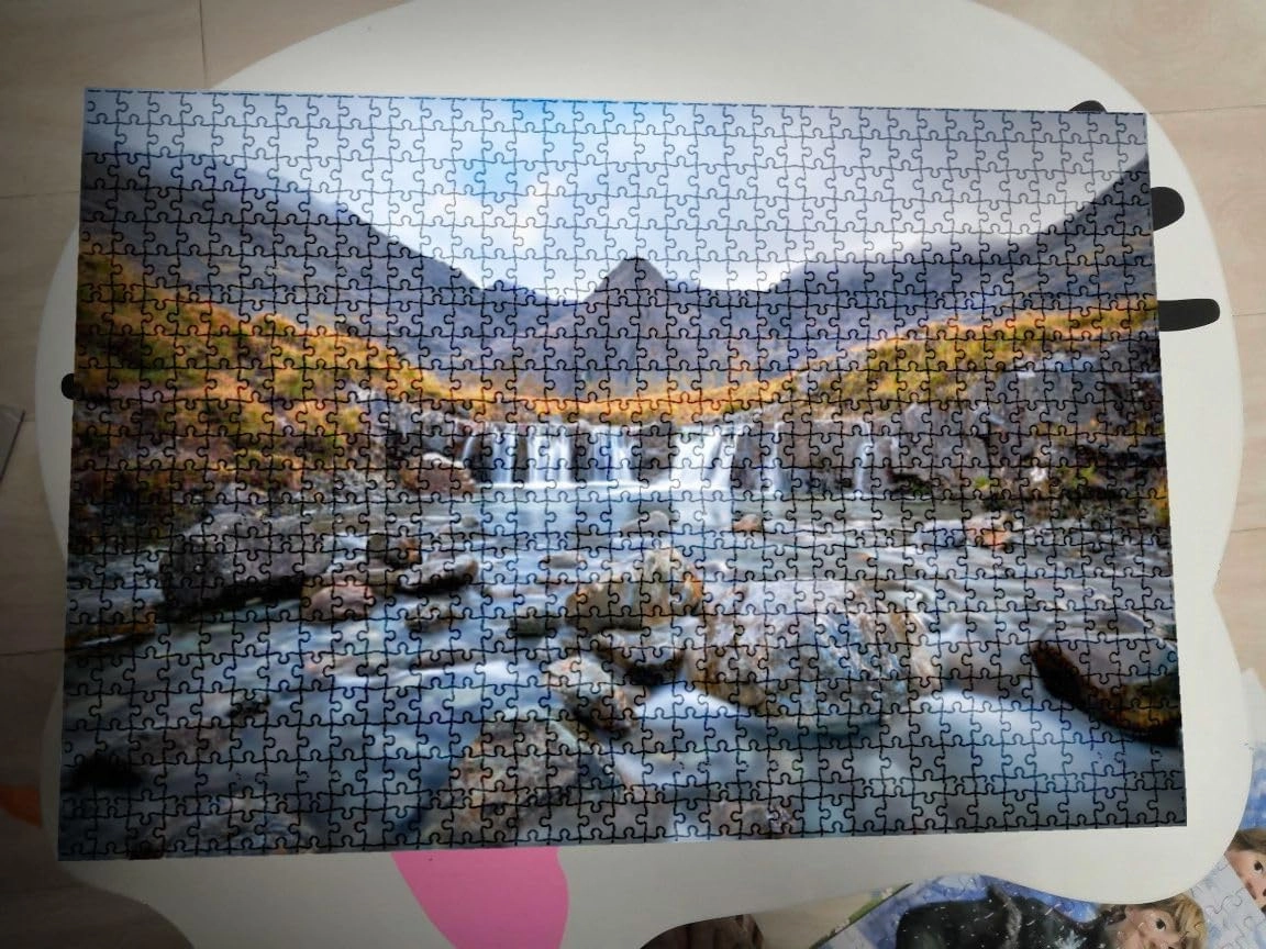 Jigsaw Puzzles 1000 Pieces for Adult Fairy Pools Glen Brittle Isle Skye Scotland Landscape Scenery Puzzle Game for Family Wooden Puzzle Toy Educational Games Puzzles for Home Decor