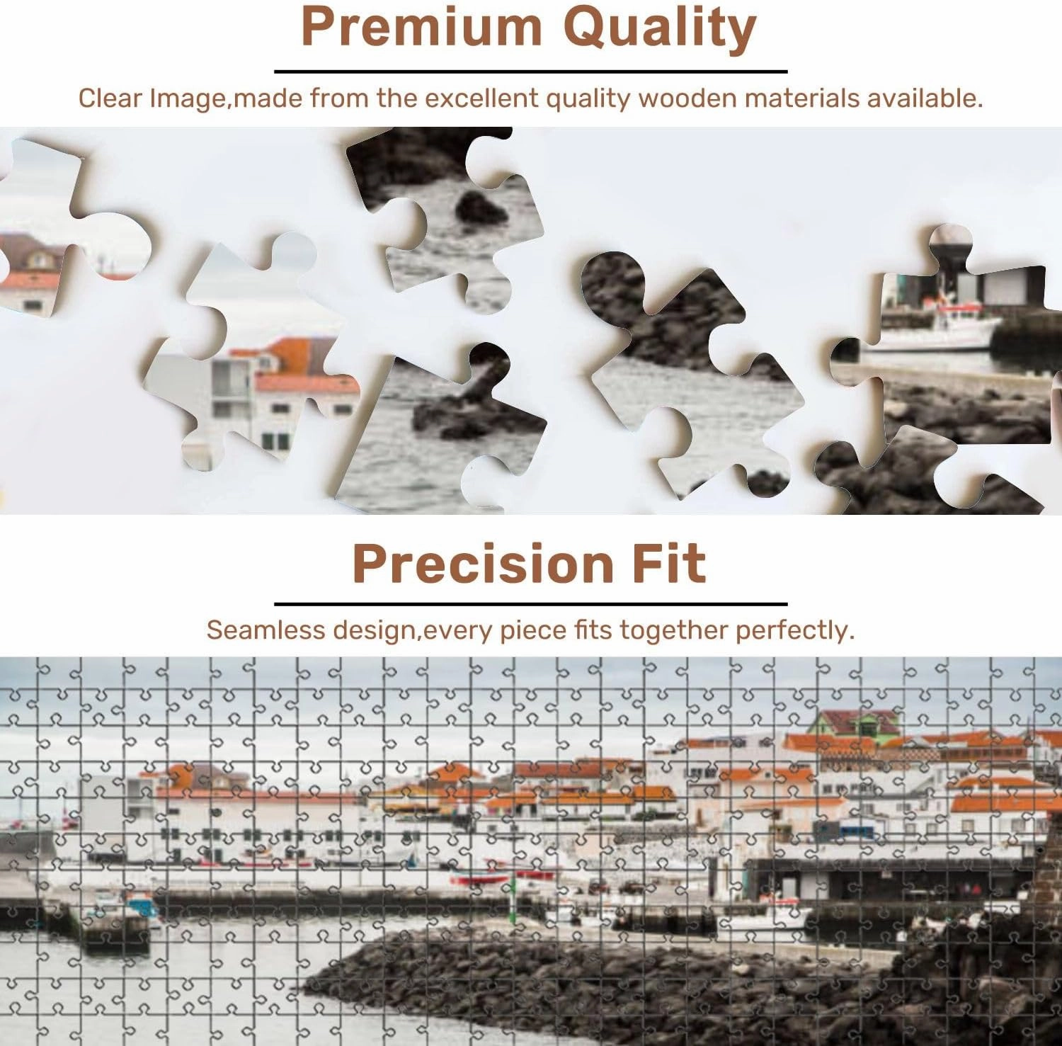 Jigsaw Puzzles 1000 Pieces for Adult Moody Morning Terceira Puzzle Game for Family Wooden Puzzle Toy Educational Games Puzzles for Home Decor