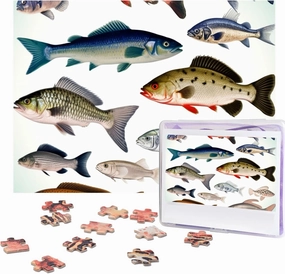 Jigsaw Puzzles 1000 Pieces Personalized Puzzle for Adults Different Fish Picture Puzzle Custom Puzzles from Photos Holiday Unique Gifts for Wall Art,Challenge Puzzles,Educational Games,Family Puzzles