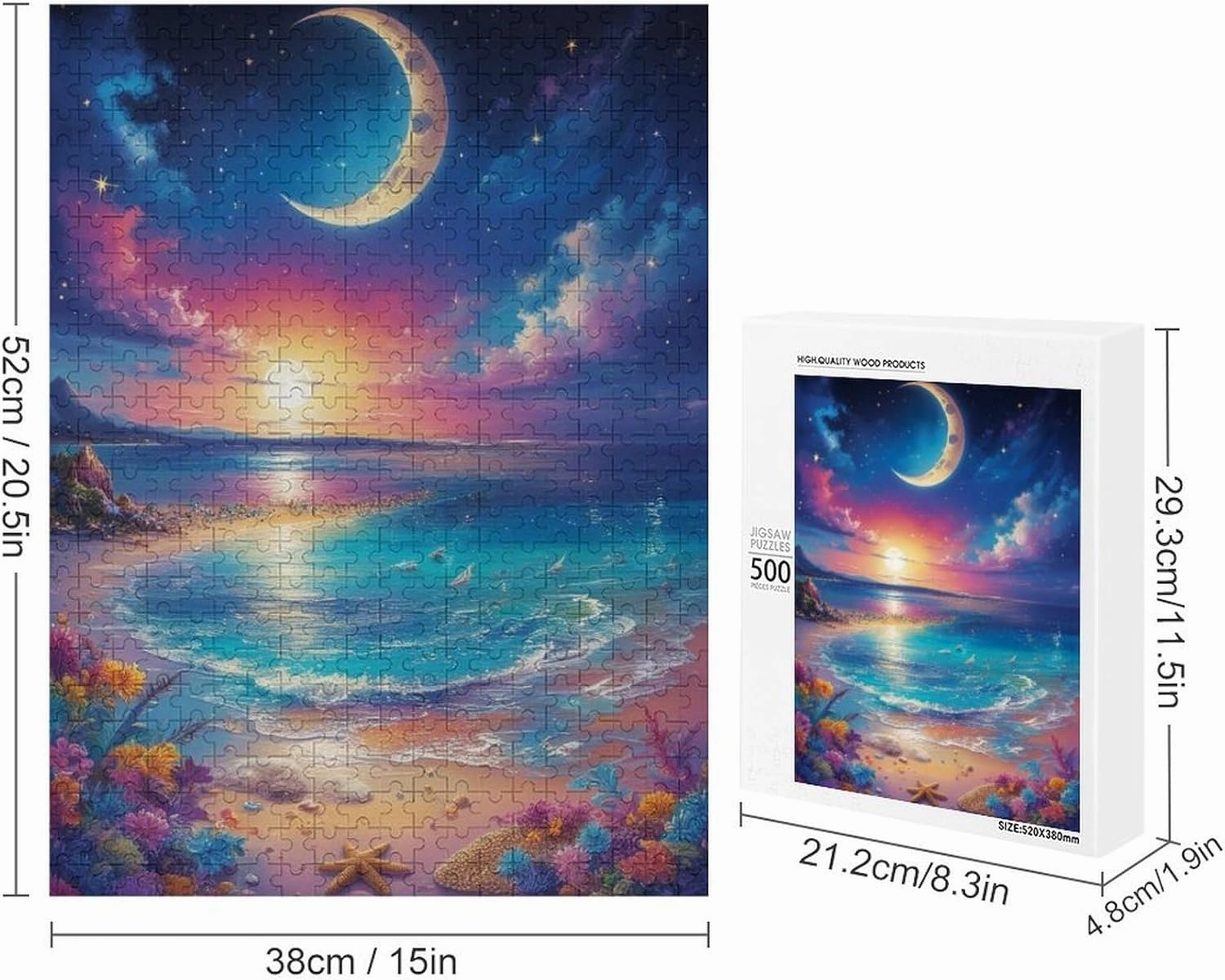 Jigsaw Puzzles 500 Pieces for Adults Fishing Enthusiasts On Board Fishing Big Head Fish Creative Gifts are Perfect for Home Entertainment and Game Collections Gift for Women Men 20.5x15 Inch