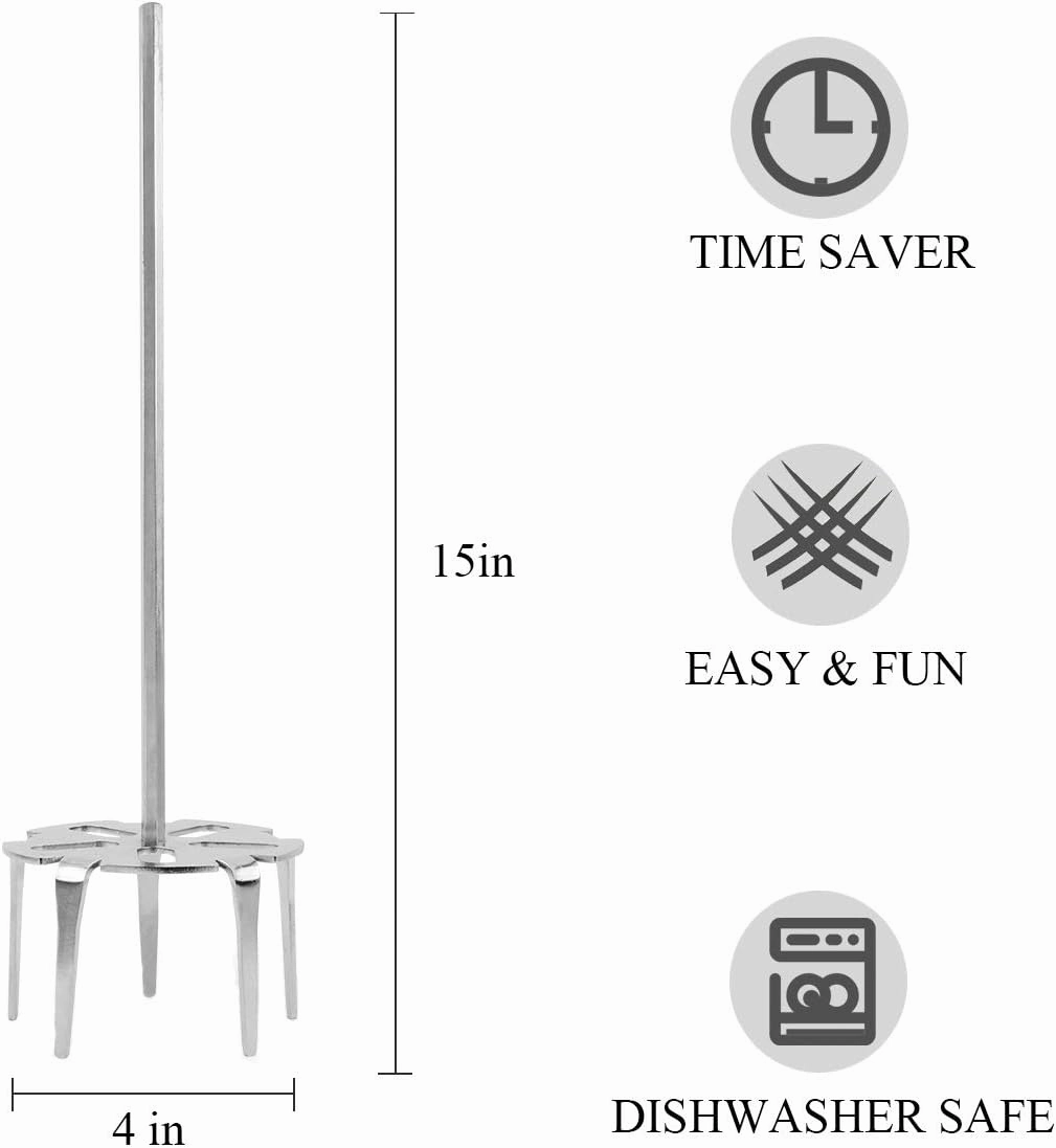 KAMaster Pork Puller Drill Attachment 304 Stainless Steel Meat Shredder Used with Standard Hand Drill for BBQ