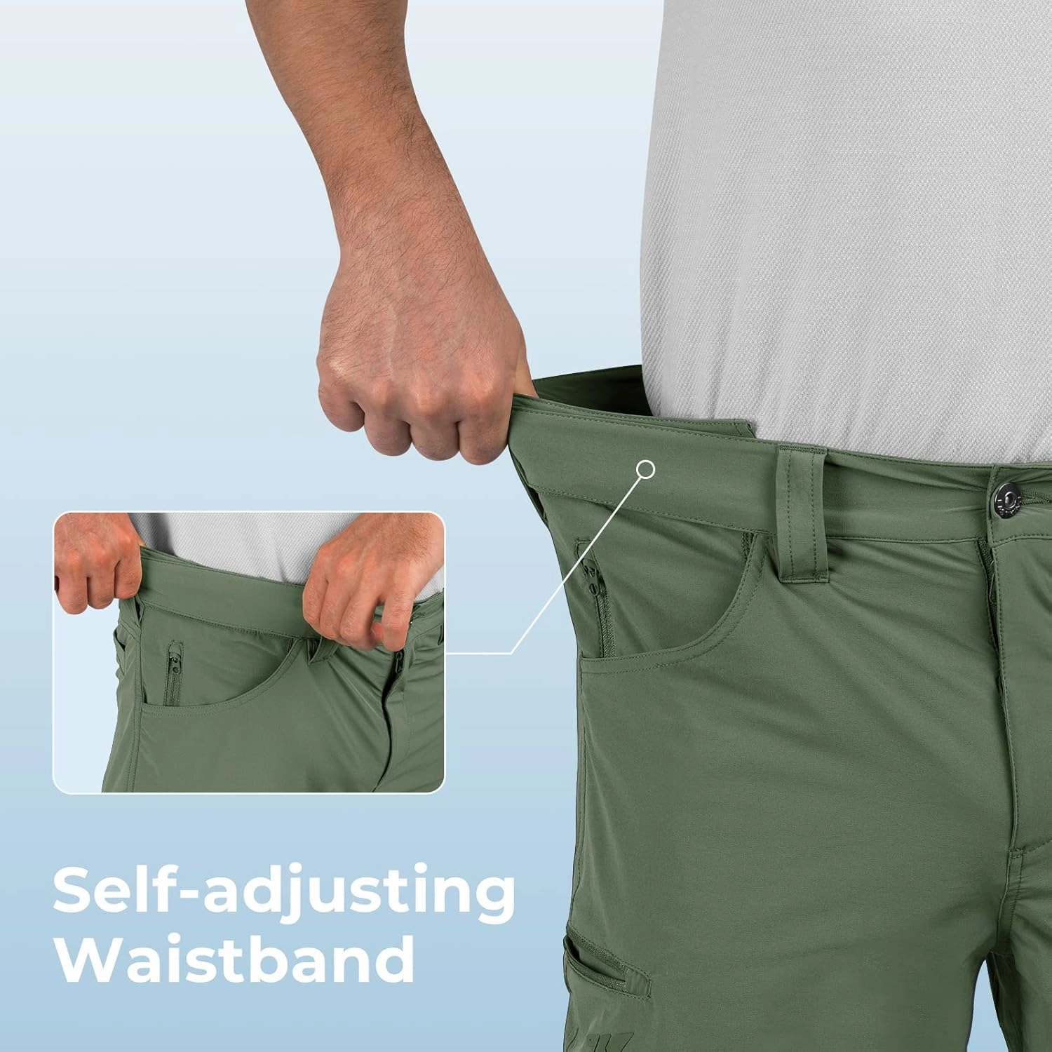 KastKing Men's Fishing Shorts, Hiking Shorts Quick Dry Comfortable UPF 50 , 7 Pockets, Shorts for Men, 10.5" Inseam