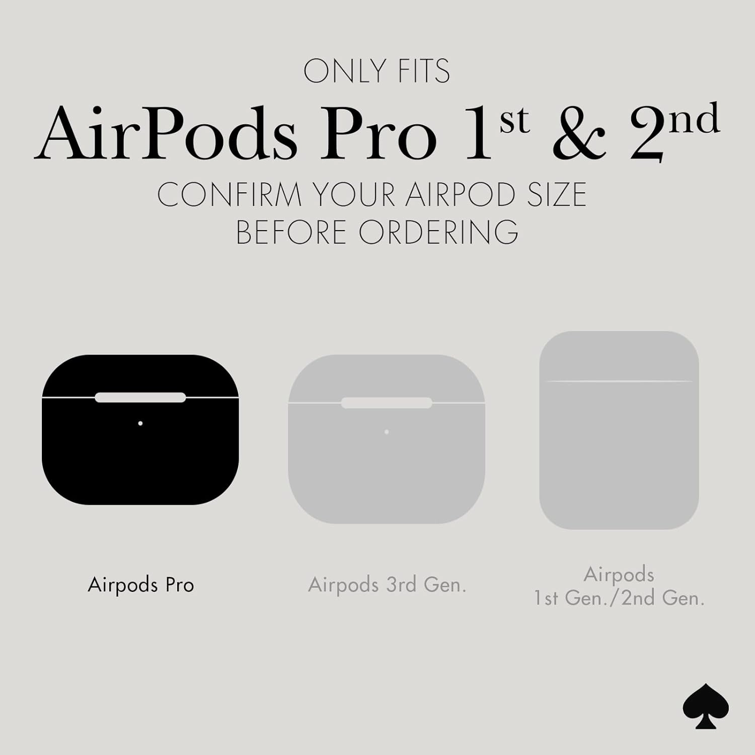 kate spade new york AirPods Pro Protective Case with Keychain Ring - City Leopard, Compatible with AirPods Pro 2nd / 1st Generation
