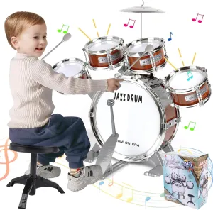 Kids Drum Set,Toddler Jazz Drum Kit Percussion Musical Instruments Drum Toy Early Education Christmas Birthday Gift Toys