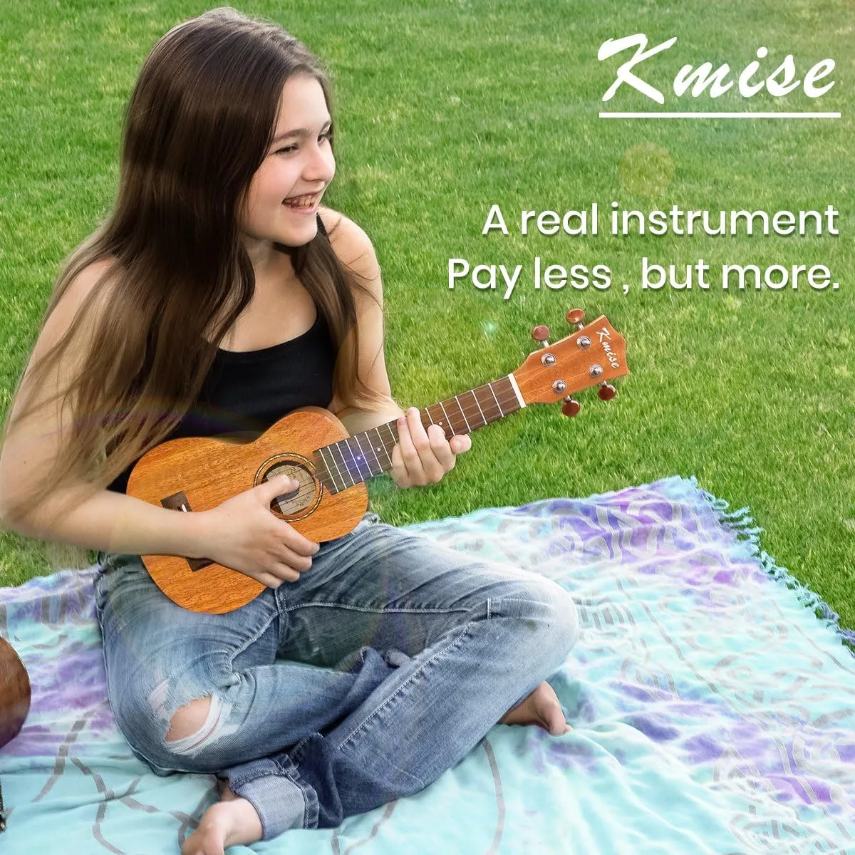 Kmise Professional Ukulele for Adult Beginner, Free Online Lesson 21 inch Soprano Mahogany Ukelele with Kids Ukele Bundle Starter Kit Gig Bag Case, Strap, Tuner, Nylon Strings, Book, Uke Gift Choice