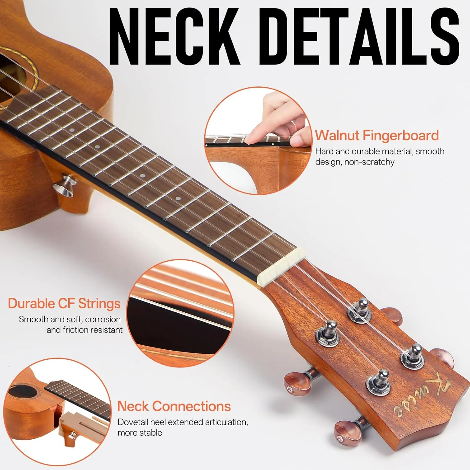 Kmise Professional Ukulele for Adult Beginner, Free Online Lesson 21 inch Soprano Mahogany Ukelele with Kids Ukele Bundle Starter Kit Gig Bag Case, Strap, Tuner, Nylon Strings, Book, Uke Gift Choice