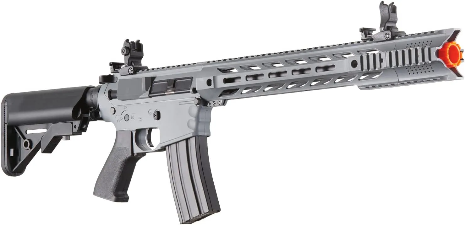 Lancer Tactical Gen 2 Durable Airsoft M4 SPR Interceptor AEG Polymer- Full/Semi-Auto, 1000 Rounds Bag of 0.20g BBS, Battery& Charger Included