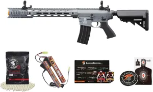 Lancer Tactical Gen 2 Durable Airsoft M4 SPR Interceptor AEG Polymer- Full/Semi-Auto, 1000 Rounds Bag of 0.20g BBS, Battery& Charger Included