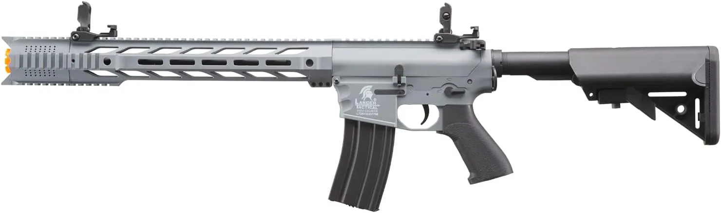 Lancer Tactical Gen 2 Durable Airsoft M4 SPR Interceptor AEG Polymer- Full/Semi-Auto, 1000 Rounds Bag of 0.20g BBS, Battery& Charger Included