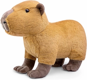Large Capybara Plush, Realistic 16” Capybara Stuffed Animal, Lifelike Rodent Capybara Weigted Toys, Simulation Soft Crawling Capybara Stuffed Toys, Unique Plushie Toys Model Dolls for Kids