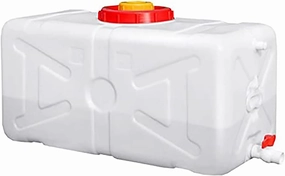 Large Household Capacity Water Tank, Drop-Resistant Portable Horizontal Plastic Water Storage Container with Faucet for Household Water Camping Outdoor Self-Driving Tour(Size:80L)
