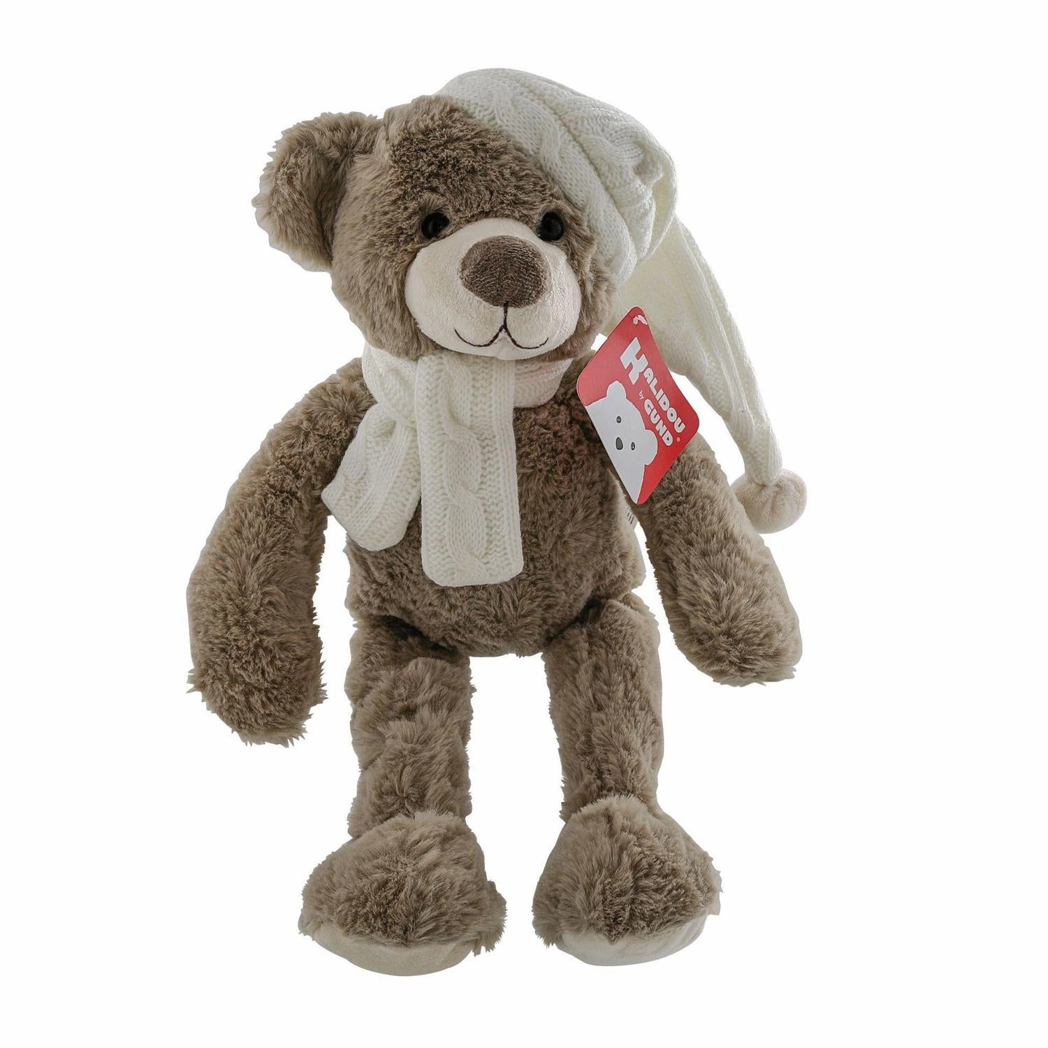 Large Teddy Bear with Scarf Sleep Cap