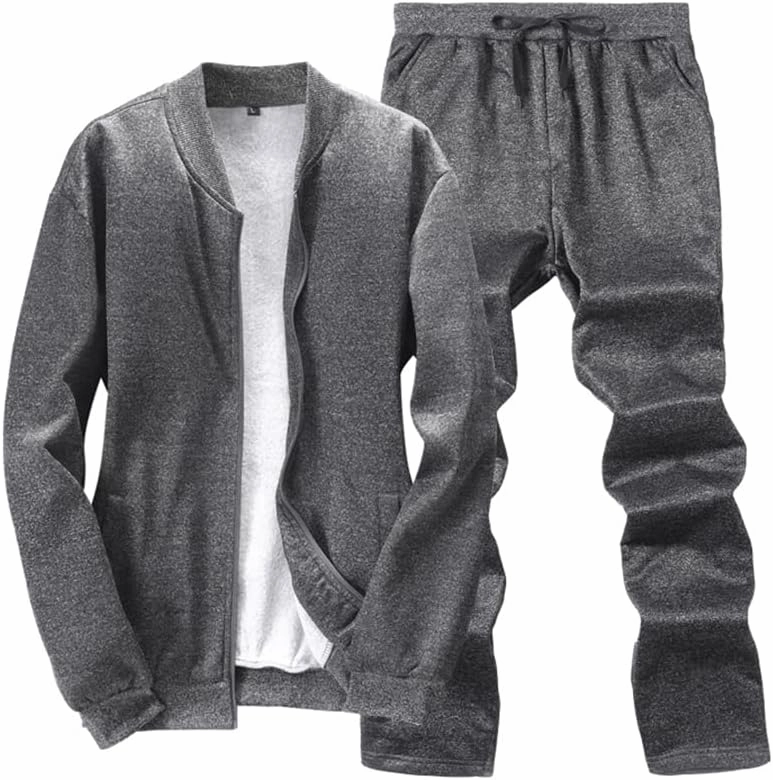Lavnis Men's Casual Tracksuit Long Sleeve Running Jogging Athletic Sports Set