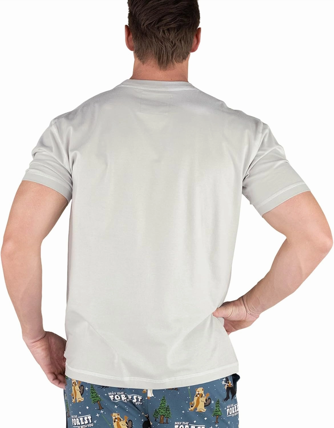 Lazy One Pajama Shirts for Men, Short & Long Sleeve Men's Pajama Tops, Funny PJ T-Shirts, Comfortable Cotton