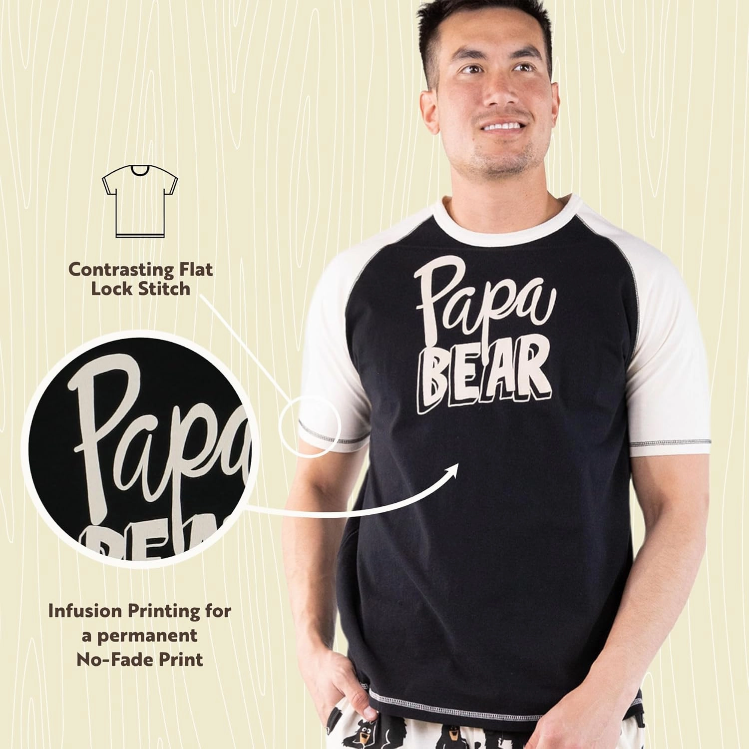 Lazy One Pajama Shirts for Men, Short & Long Sleeve Men's Pajama Tops, Funny PJ T-Shirts, Comfortable Cotton