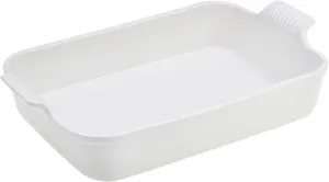 Le Creuset Stoneware Heritage Rectangular Dish, 2.5 qt. (10.5" x 7"), white