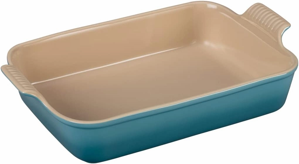 Le Creuset Stoneware Heritage Rectangular Dish, 4 qt. (12" x 9"), Caribbean, Large