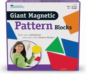 Learning Resources Giant Magnetic Pattern Blocks, Multi, 6 W in (LER9863)