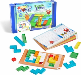 Learning Resources Numberblocks Puzzle Solver Toy for 3 Year Old Boys and Girls, 50 Puzzles with 4 Difficulty Levels, Travel Games