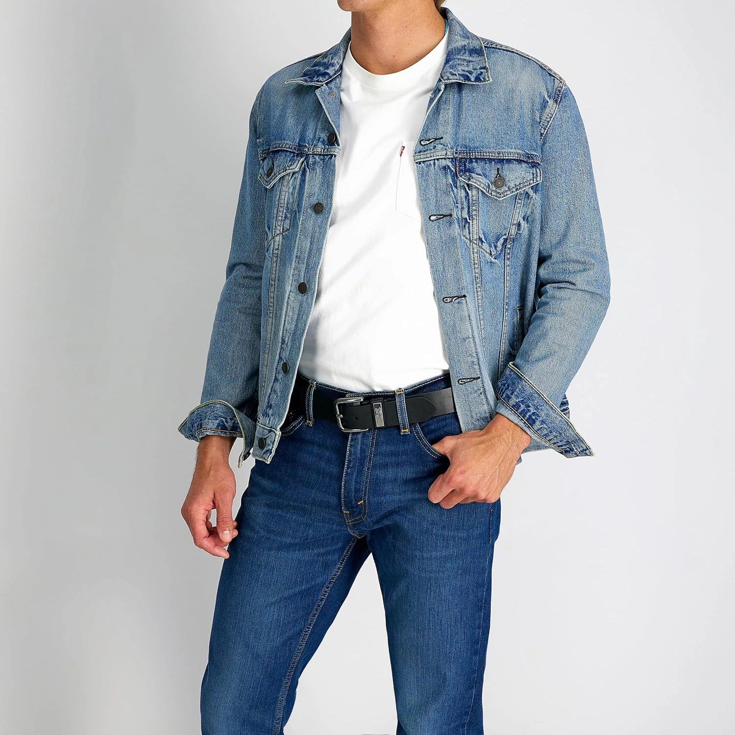 Levi’s Men’s Casual Everyday Leather Jean Belt