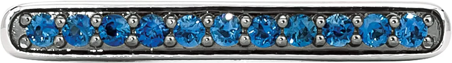 LeVian Black Rhodium over 14K Gold & Gemstone Omega Shaped Ring - Choice of Gem Color