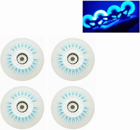 Light Up Roller Skate Wheels Outdoor, With Bearings LED Glow In The Dark Inline Skate Skates Wheels Accessories, for Repair Replacement Upgrade, for Kids & Adults & Teens