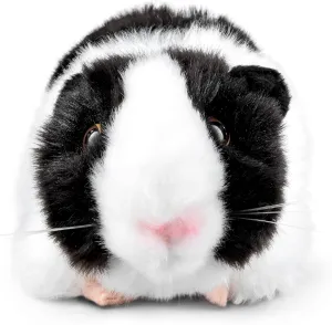 Living Nature Black Guinea Pig Stuffed Animal with Sound | Fluffy Guinea Pig Animal | Soft Toy Gift for Kids