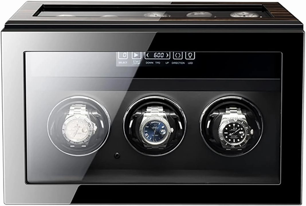 Luxury Automatic Watch Winder for 3 6 9 Watches Watch Organizer and Display Quiet Motor Storage Case Wood Shell Piano Self Winding Watch Rotator Box (Size : 3 0)