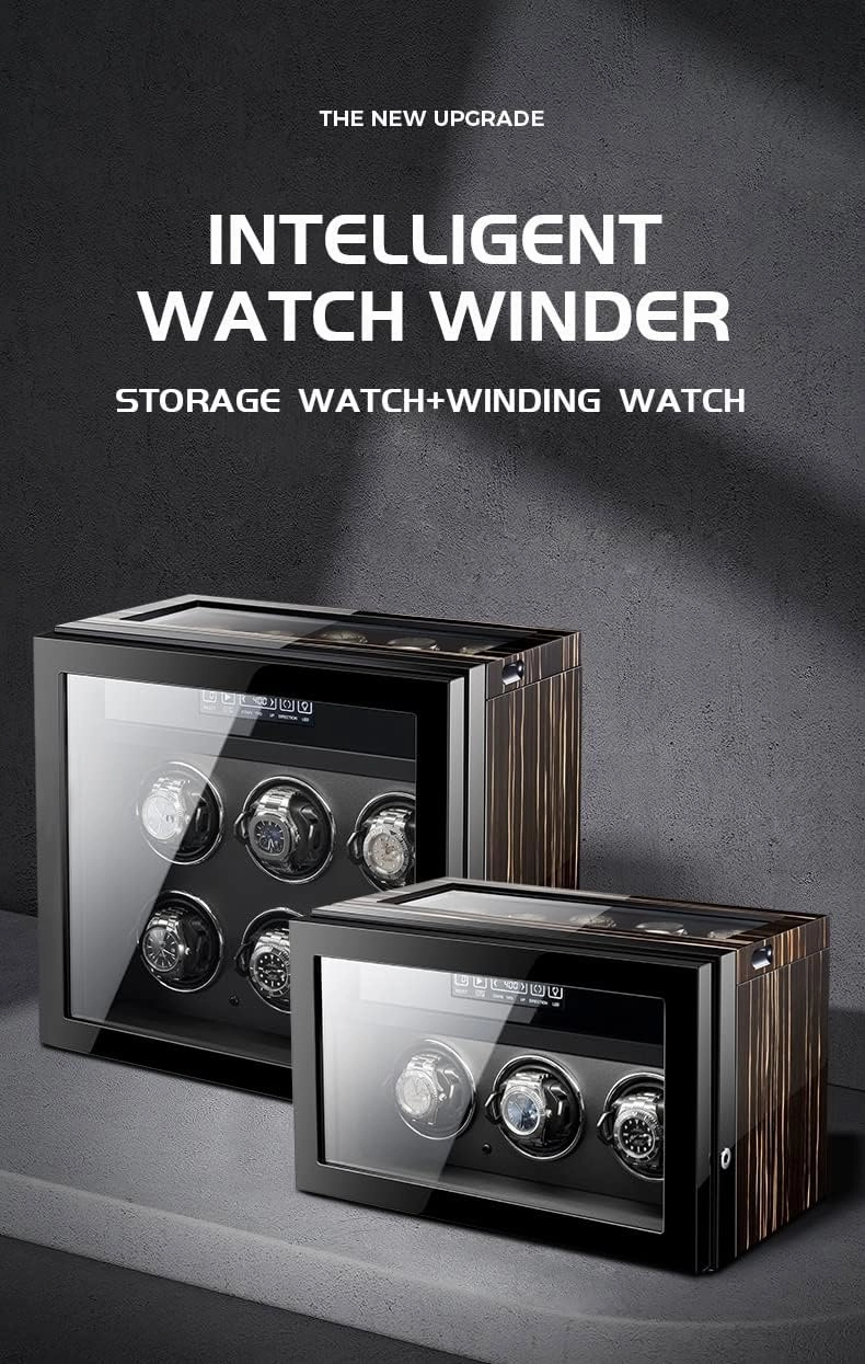 Luxury Automatic Watch Winder for 3 6 9 Watches Watch Organizer and Display Quiet Motor Storage Case Wood Shell Piano Self Winding Watch Rotator Box (Size : 3 0)
