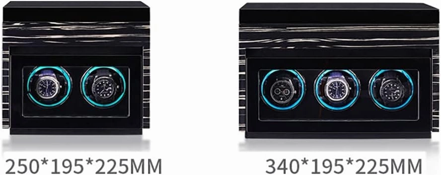 Luxury Watch Winder Automatic Watch with Led Light with Silent Motor and 5 Rotation Positions Pu-Leather Super-Silent Winder Suitable for All Automatic and Mechanical Watches,A-2 4