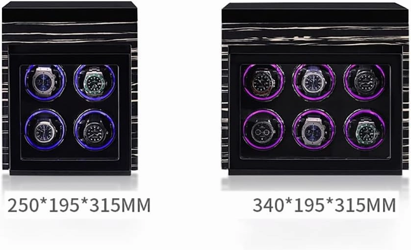 Luxury Watch Winder Automatic Watch with LED Light with Silent Motor and 5 Rotation Positions PU-Leather Super-Silent Winder Suitable for All Automatic and Mechanical Watches