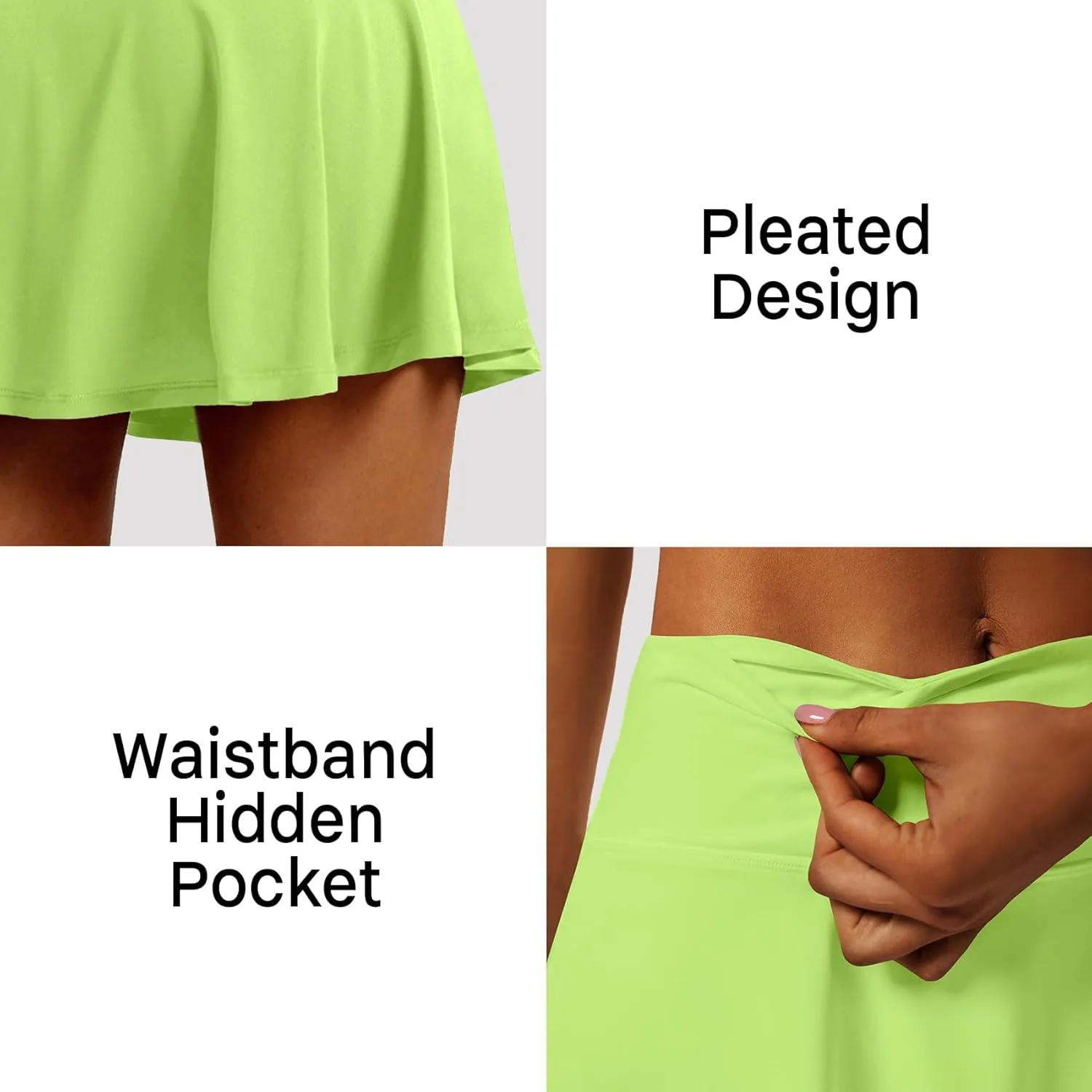 LXNMGO Women's High Waist Pleated Tennis Skirt with 4 Pockets Lightweight Athletic Golf Skorts Skirts for Running Workout