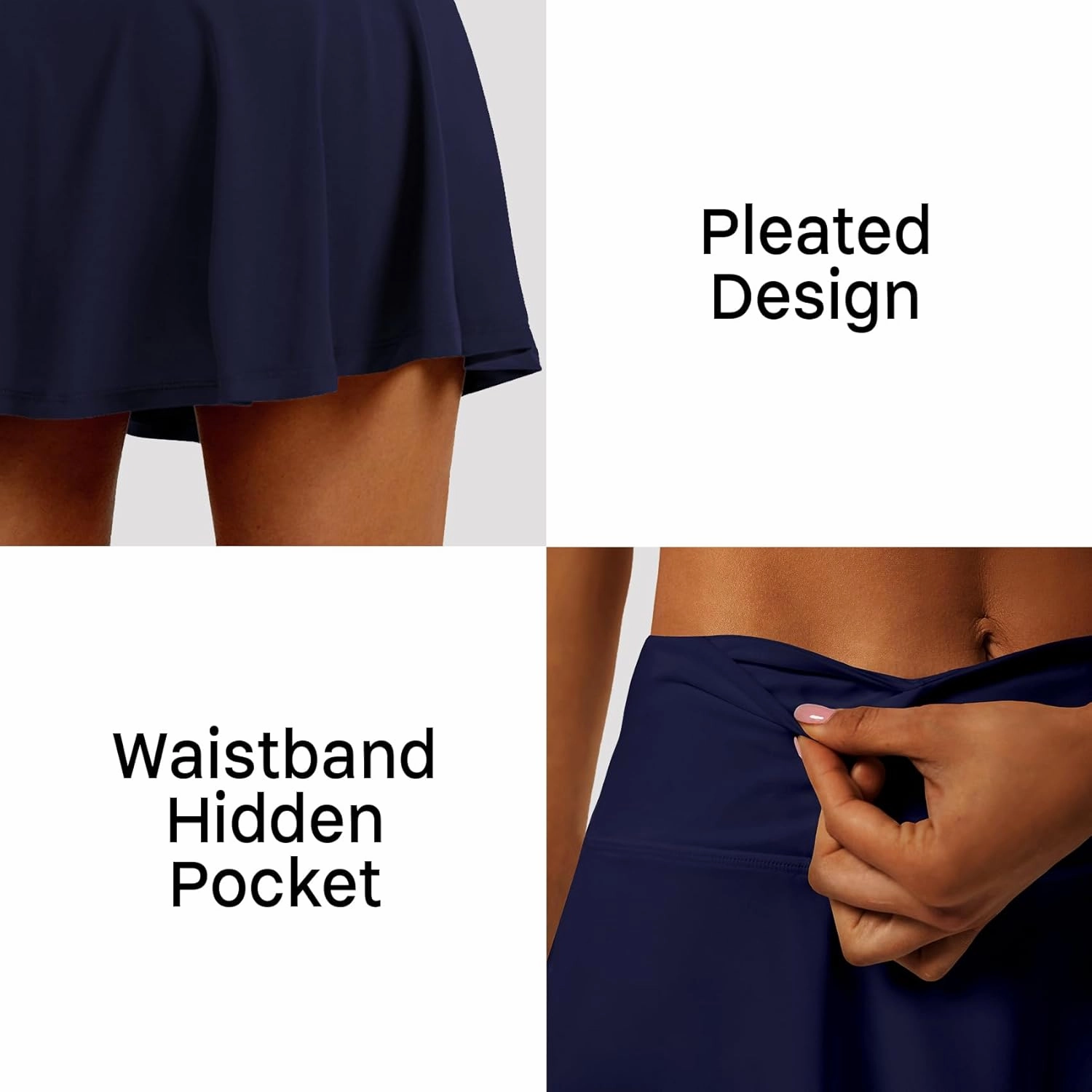 LXNMGO Women's High Waist Pleated Tennis Skirt with 4 Pockets Lightweight Athletic Golf Skorts Skirts for Running Workout